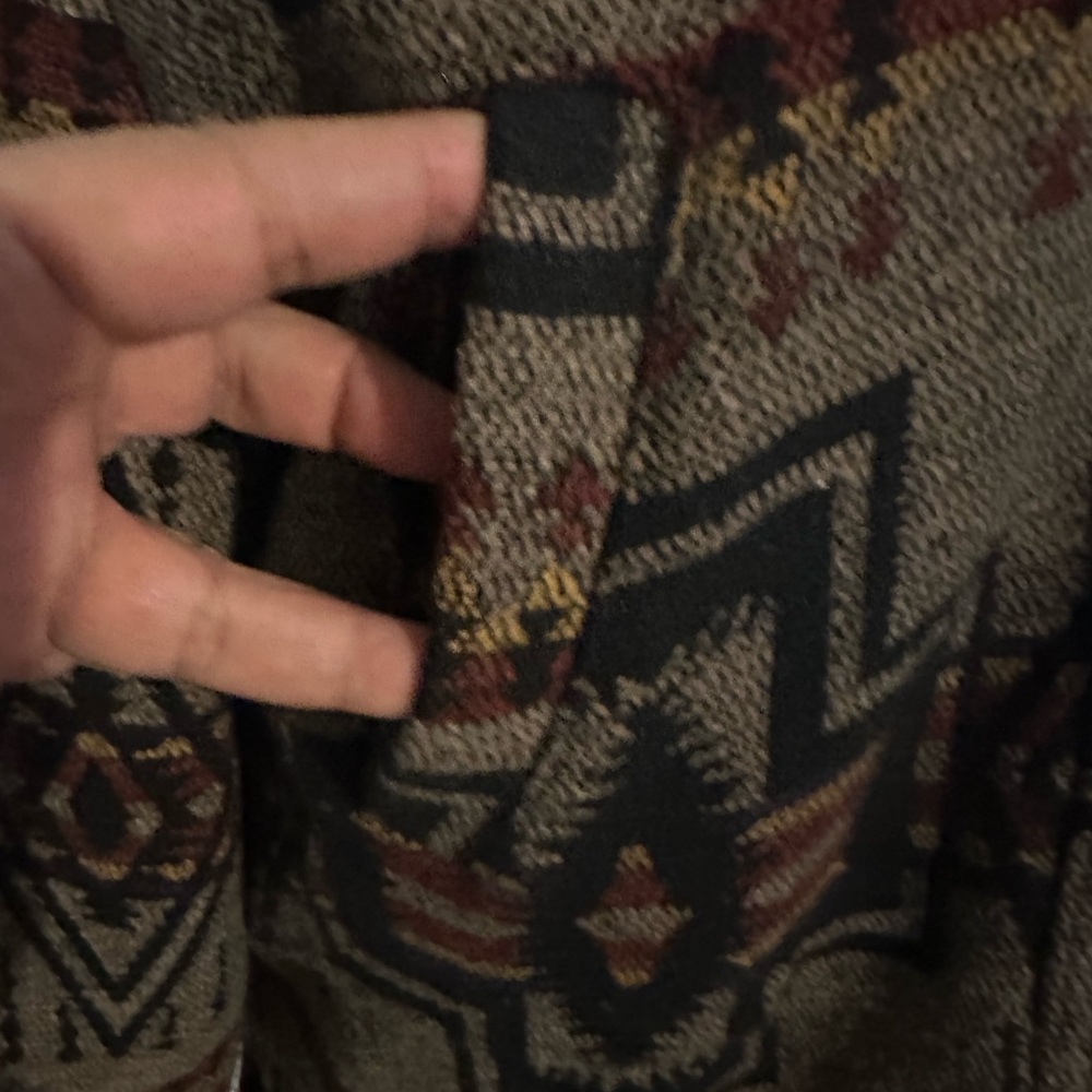 Tribal Patterned Brown Utility Jacket - image 3